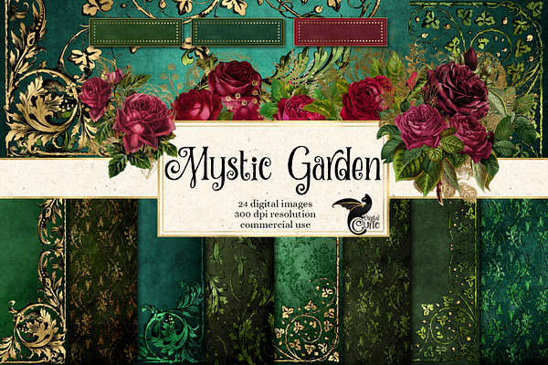 Mystic Garden Digital Scrapbook Kit