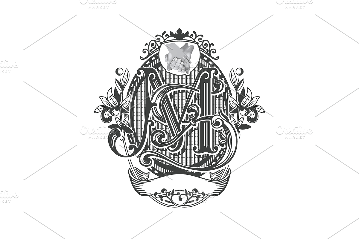Victorian MS Monogram Frame in Objects - product preview 8