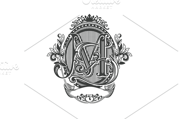 Victorian MS Monogram Frame in Objects - product preview 1