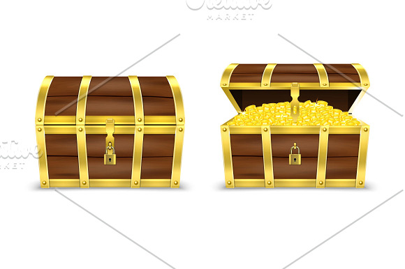 Chest. Vector set. in Objects - product preview 1