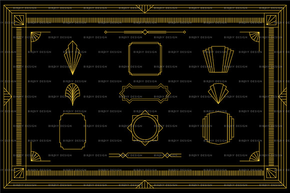 Art Deco Graphics & Patterns set in Objects - product preview 1