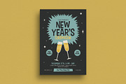 Retro New Year's Event Flyer