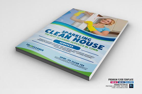 Cleaning Service Flyer v2 in Flyer Templates - product preview 2
