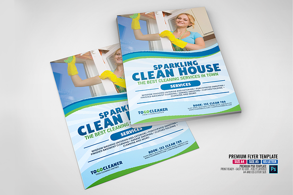 Cleaning Service Flyer v2 in Flyer Templates - product preview 3