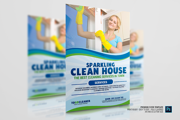 Cleaning Service Flyer v2 in Flyer Templates - product preview 4