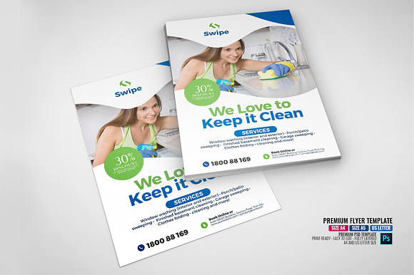 House Cleaners Flyer in Flyer Templates - product preview 4