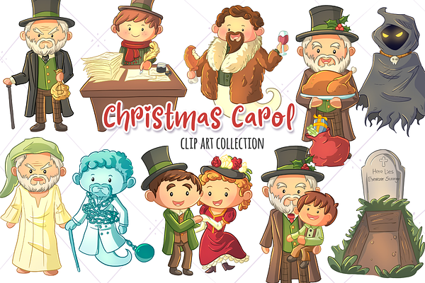 Christmas Carol Clip Art Collection