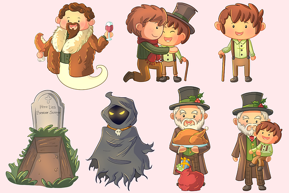 Christmas Carol Clip Art Collection in Graphics - product preview 1