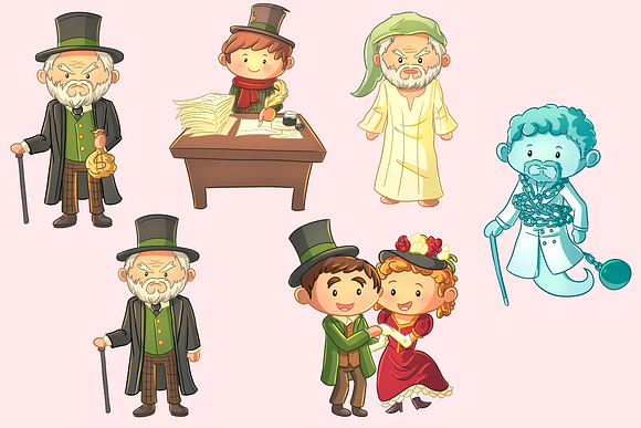 Christmas Carol Clip Art Collection in Graphics - product preview 2
