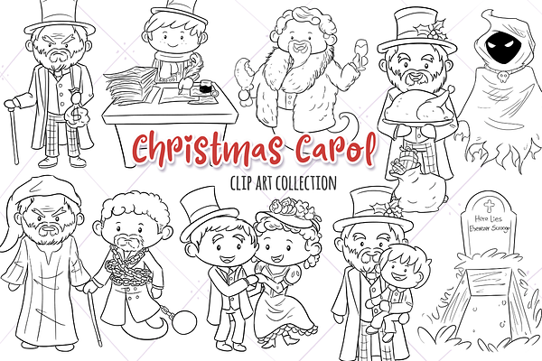 A Christmas Carol Digital Stamps