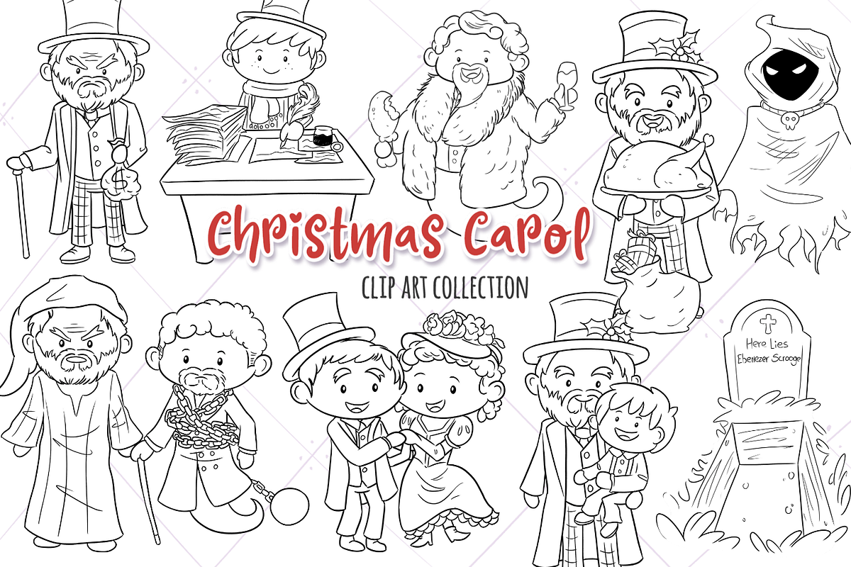 A Christmas Carol Digital Stamps in Illustrations - product preview 8