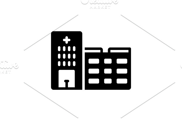 Hospital clinic icon
