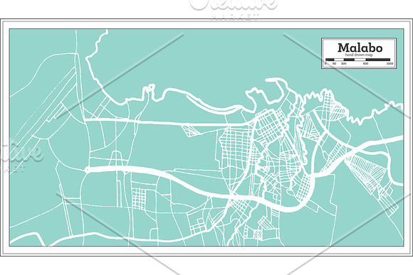 Malabo Equatorial Guinea City Map in Illustrations - product preview 7