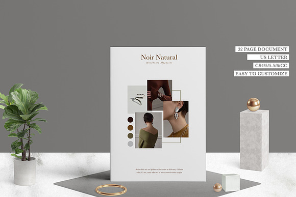Noir Natural Moodboard Magazine in Magazine Templates - product preview 8