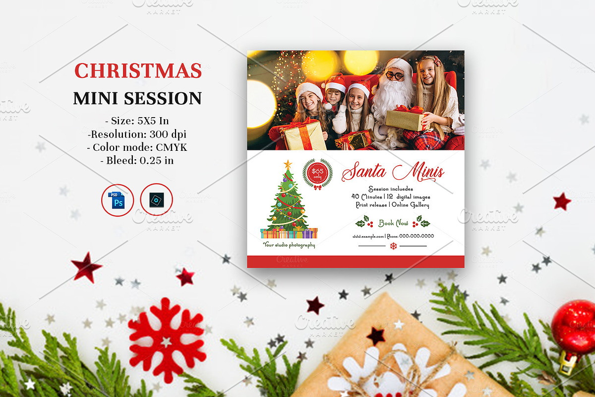 Christmas Mini Session V1105 in Flyer Templates - product preview 8