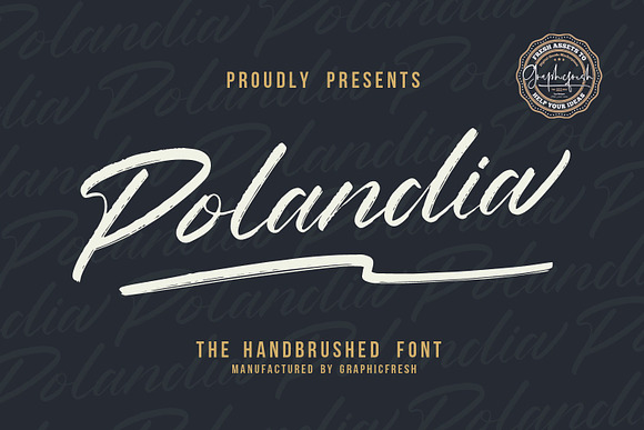 Polandia - The Handbrushed Font in Script Fonts - product preview 8