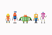 Set of cute vector robot or monster