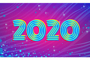2020 Blue Magenta new year