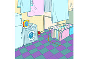 Home washing and drying. Washing