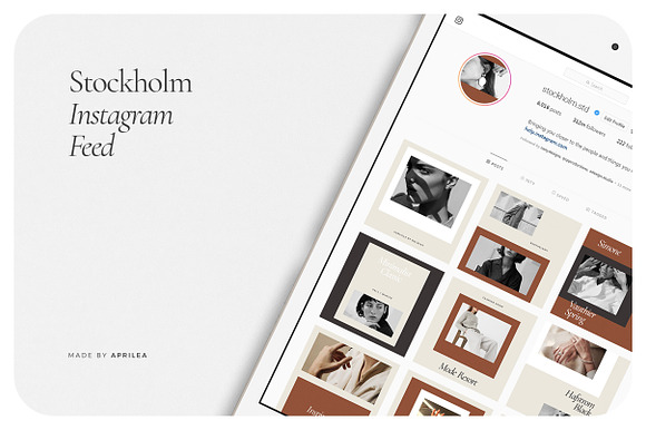 STOCKHOLM Instagram Feed in Instagram Templates - product preview 5