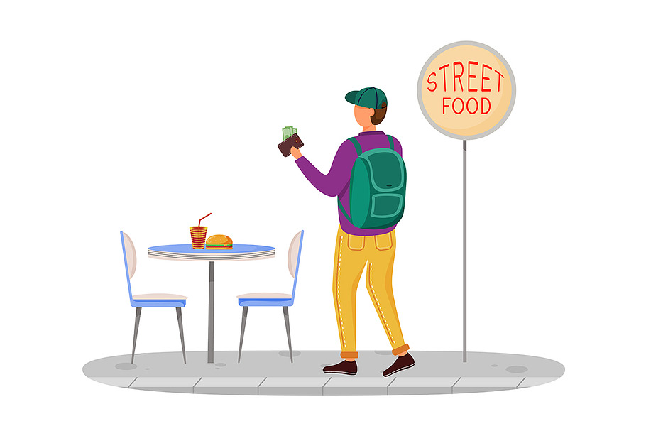 Buying street food illustration in Illustrations - product preview 8