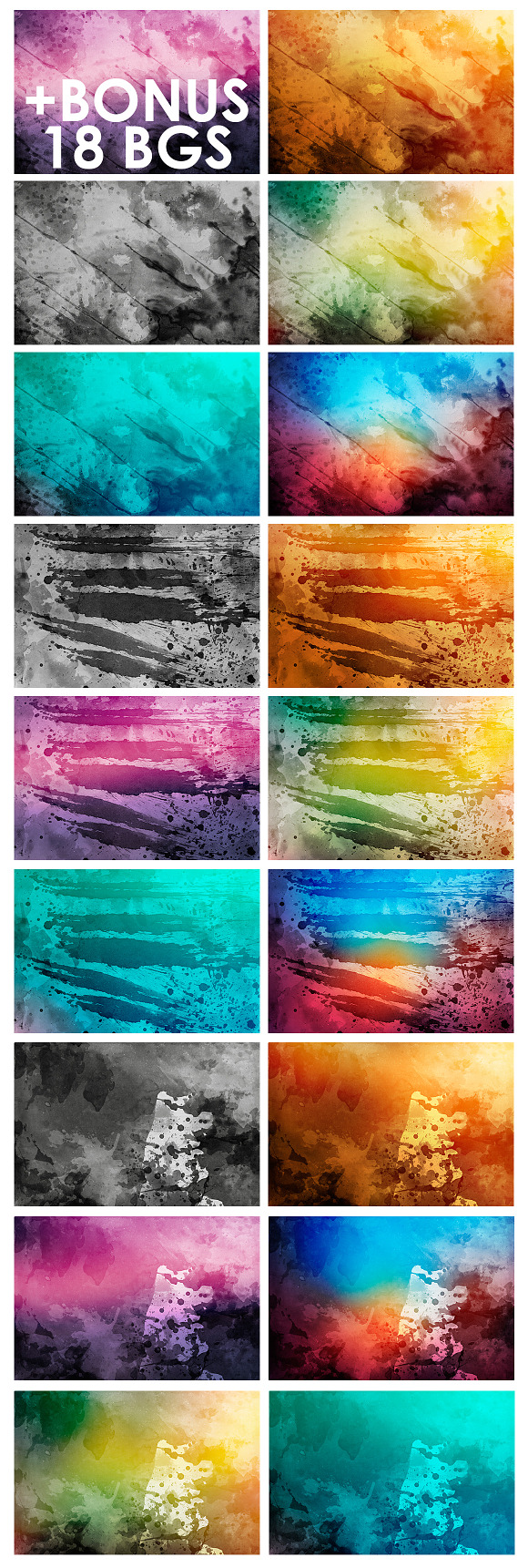 Watercolor Backgrounds 2 & Bonus in Textures - product preview 2