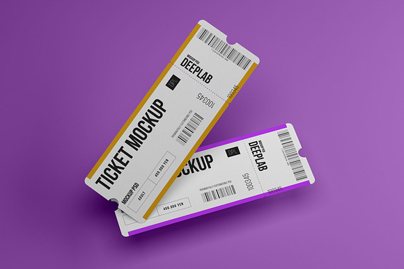 Tickets Mockup Set - 17 styles in Print Mockups - product preview 1