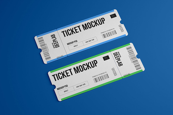 Tickets Mockup Set - 17 styles in Print Mockups - product preview 13