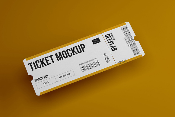 Tickets Mockup Set - 17 styles in Print Mockups - product preview 14