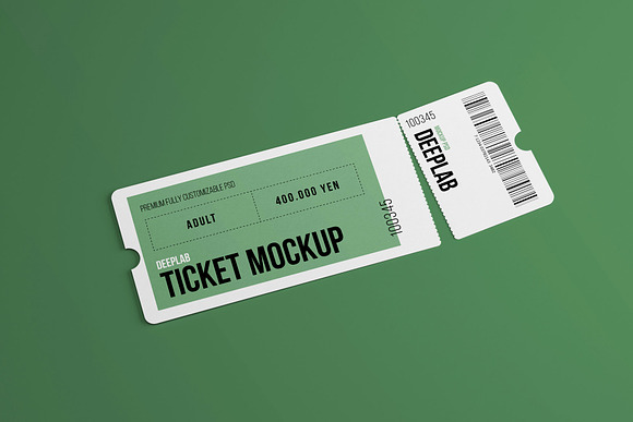 Tickets Mockup Set - 17 styles in Print Mockups - product preview 15