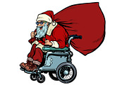 Santa Claus is an active wheelchair