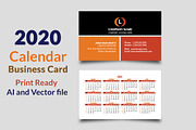 Calendar Business Card 2020 Vol-1