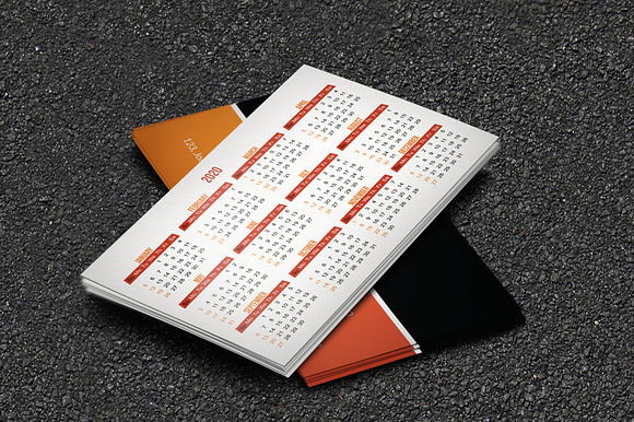 Calendar Business Card 2020 Vol-1 in Business Card Templates - product preview 3
