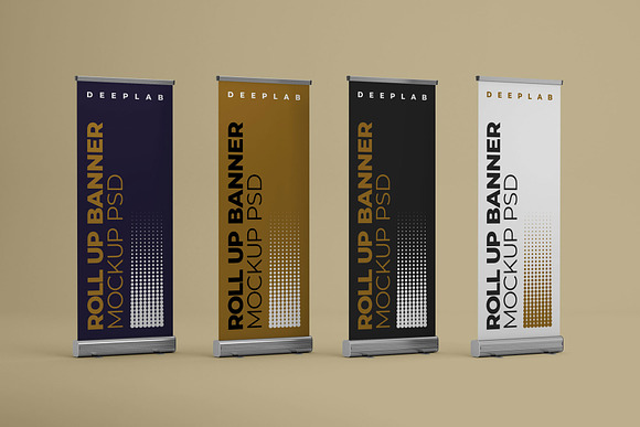 Roll Up Banner Mockup Set - 12 style in Print Mockups - product preview 1