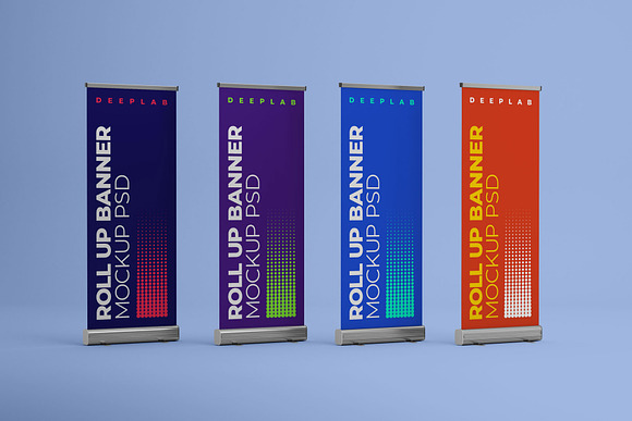 Roll Up Banner Mockup Set - 12 style in Print Mockups - product preview 5