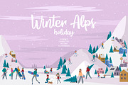 Winter Alps holidays / Mini world