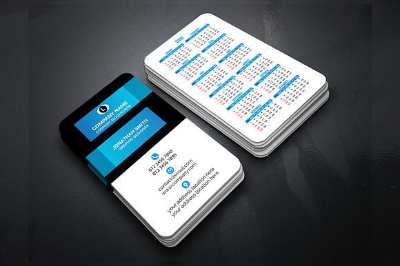 Calendar Business Card 2020 Vol-2 in Business Card Templates - product preview 1