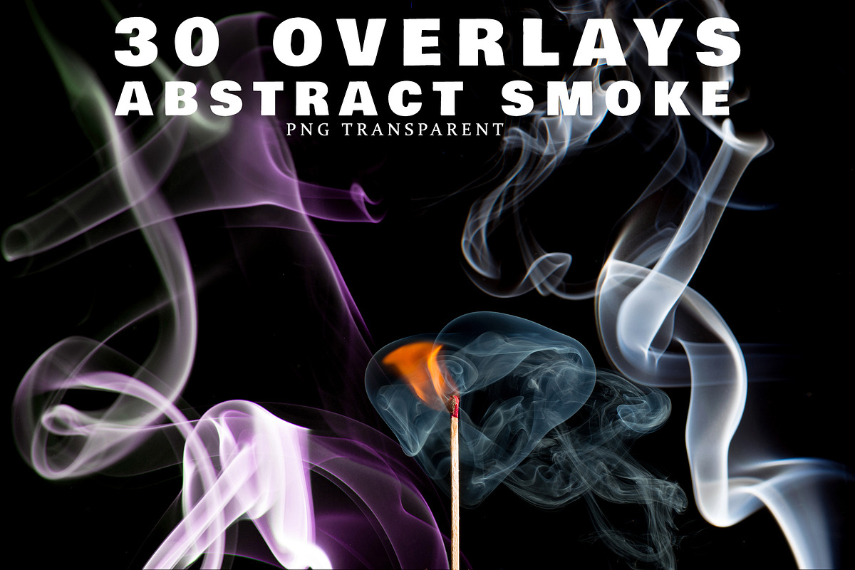 30 Color abstract smoke overlays in Objects - product preview 8