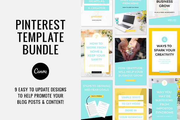 Pinterest Templates Canva in Pinterest Templates - product preview 4