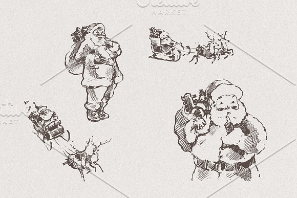 The Santa Claus + Paper Backgrounds in Illustrations - product preview 1