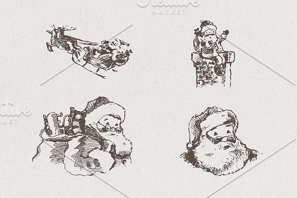 The Santa Claus + Paper Backgrounds in Illustrations - product preview 2