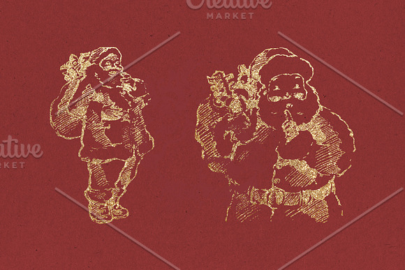 The Santa Claus + Paper Backgrounds in Illustrations - product preview 4