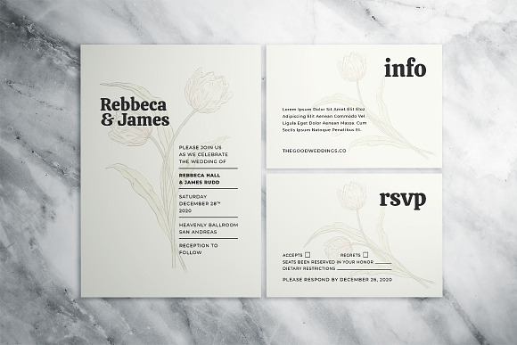 Floral Wedding Suite in Wedding Templates - product preview 6