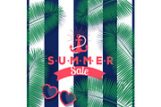 Summer sale banner, vector