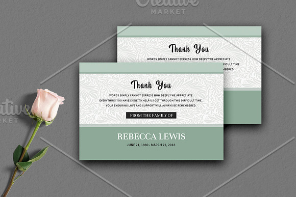 Funeral Thank You Card V04 in Card Templates - product preview 1