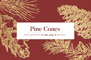 Pine cones + Paper Backgrounds