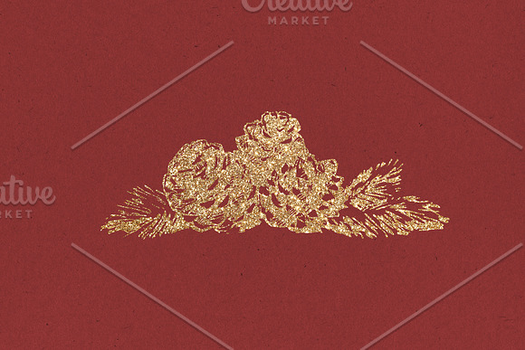 Pine cones + Paper Backgrounds in Illustrations - product preview 5