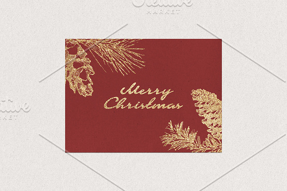 Pine cones + Paper Backgrounds in Illustrations - product preview 7