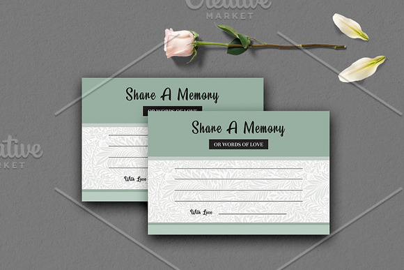 Funeral Share a Memory Card V02 in Card Templates - product preview 1