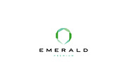emerald diamond logo vector icon